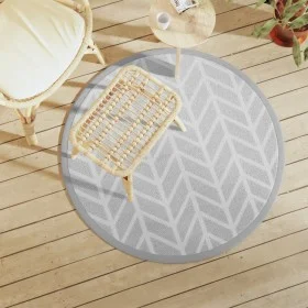 Alfombra de exterior PP gris Ø120 cm de vidaXL, Protectores para exterior - Ref: Foro24-368548, Precio: 22,28 €, Descuento: %