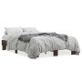 Estructura cama madera ingeniería metal marrón roble 120x190 cm de vidaXL, Camas y somieres - Ref: Foro24-845891, Precio: 81,...