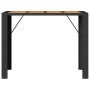 Mesa de jardín superficie de madera ratán PE negro 145x80x110cm de vidaXL, Mesas de jardín - Ref: Foro24-368698, Precio: 229,...