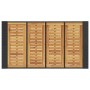 Mesa de jardín superficie de madera ratán PE negro 145x80x110cm de vidaXL, Mesas de jardín - Ref: Foro24-368698, Precio: 229,...