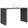 Mesa de jardín superficie de madera ratán PE negro 185x80x110cm de vidaXL, Mesas de jardín - Ref: Foro24-368700, Precio: 262,...