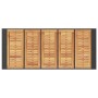 Mesa de jardín superficie de madera ratán PE negro 185x80x110cm de vidaXL, Mesas de jardín - Ref: Foro24-368700, Precio: 262,...