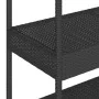 Bar cart 3 levels PE rattan and solid black acacia wood by vidaXL, Kitchen and dining carts - Ref: Foro24-368723, Price: 161,...