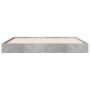 Estructura de cama madera de ingeniería gris hormigón 150x200cm de vidaXL, Camas y somieres - Ref: Foro24-842017, Precio: 86,...