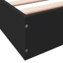 Estructura de cama madera de ingeniería negra 150x200 cm de vidaXL, Camas y somieres - Ref: Foro24-842015, Precio: 93,30 €, D...