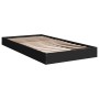 Estructura de cama madera de ingeniería negra 100x200 cm de vidaXL, Camas y somieres - Ref: Foro24-842057, Precio: 65,12 €, D...