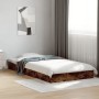 Estructura de cama madera de ingeniería roble humo 100x200 cm de vidaXL, Camas y somieres - Ref: Foro24-842060, Precio: 62,59...