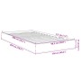 Estructura de cama madera de ingeniería roble humo 100x200 cm de vidaXL, Camas y somieres - Ref: Foro24-842060, Precio: 62,59...