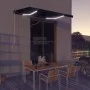 Toldo retráctil manual con LED gris antracita 350x250 cm de vidaXL, Toldos - Ref: Foro24-3051244, Precio: 450,01 €, Descuento: %