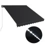 Toldo retráctil manual con LED gris antracita 350x250 cm de vidaXL, Toldos - Ref: Foro24-3051244, Precio: 450,01 €, Descuento: %