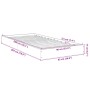 Estructura de cama madera de ingeniería roble marrón 90x200 cm de vidaXL, Camas y somieres - Ref: Foro24-842069, Precio: 66,7...
