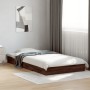 Estructura de cama madera de ingeniería marrón roble 90x190 cm de vidaXL, Camas y somieres - Ref: Foro24-842076, Precio: 67,4...