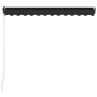 Toldo retráctil manual con LED gris antracita 350x250 cm de vidaXL, Toldos - Ref: Foro24-3051244, Precio: 415,53 €, Descuento: %