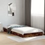 Estructura de cama madera de ingeniería roble ahumado 90x190 cm de vidaXL, Camas y somieres - Ref: Foro24-842074, Precio: 60,...