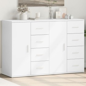 Aparadores 2 uds madera de ingeniería blanco 59x39x80 cm de vidaXL, Aparadores - Ref: Foro24-3276630, Precio: 229,78 €, Descu...