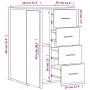 Aparadores 2 uds madera de ingeniería blanco 59x39x80 cm de vidaXL, Aparadores - Ref: Foro24-3276630, Precio: 216,55 €, Descu...
