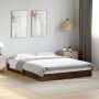 Estructura de cama madera de ingeniería marrón roble 120x190 cm de vidaXL, Camas y somieres - Ref: Foro24-842055, Precio: 83,...