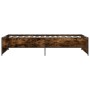 Estructura cama madera ingeniería metal roble humo 100x200 cm de vidaXL, Camas y somieres - Ref: Foro24-845238, Precio: 75,60...