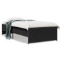 Estructura de cama madera de ingeniería y metal negra 90x190 cm de vidaXL, Camas y somieres - Ref: Foro24-845246, Precio: 92,...