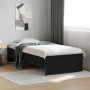 Estructura de cama madera de ingeniería y metal negra 90x190 cm de vidaXL, Camas y somieres - Ref: Foro24-845246, Precio: 92,...