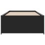 Estructura de cama madera de ingeniería y metal negra 90x190 cm de vidaXL, Camas y somieres - Ref: Foro24-845246, Precio: 92,...