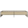 Estructura cama madera ingeniería metal roble Sonoma 75x190 cm de vidaXL, Camas y somieres - Ref: Foro24-845252, Precio: 86,0...