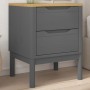 Mesita de noche FLORO madera maciza de pino gris 45x39x57 cm de vidaXL, Mesitas de noche - Ref: Foro24-374004, Precio: 72,68 ...