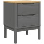 Mesita de noche FLORO madera maciza de pino gris 45x39x57 cm de vidaXL, Mesitas de noche - Ref: Foro24-374004, Precio: 72,68 ...