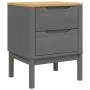 Mesita de noche FLORO madera maciza de pino gris 45x39x57 cm de vidaXL, Mesitas de noche - Ref: Foro24-374004, Precio: 71,58 ...