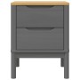 Mesita de noche FLORO madera maciza de pino gris 45x39x57 cm de vidaXL, Mesitas de noche - Ref: Foro24-374004, Precio: 72,68 ...