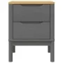 Mesita de noche FLORO madera maciza de pino gris 45x39x57 cm de vidaXL, Mesitas de noche - Ref: Foro24-374004, Precio: 71,58 ...