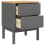 Mesita de noche FLORO madera maciza de pino gris 45x39x57 cm de vidaXL, Mesitas de noche - Ref: Foro24-374004, Precio: 72,68 ...