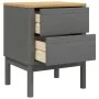 Mesita de noche FLORO madera maciza de pino gris 45x39x57 cm de vidaXL, Mesitas de noche - Ref: Foro24-374004, Precio: 71,58 ...