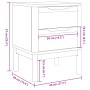 Mesita de noche FLORO madera maciza de pino gris 45x39x57 cm de vidaXL, Mesitas de noche - Ref: Foro24-374004, Precio: 72,68 ...