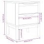 Mesita de noche FLORO madera maciza de pino gris 45x39x57 cm de vidaXL, Mesitas de noche - Ref: Foro24-374004, Precio: 71,58 ...
