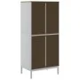 Armario FLORO madera maciza de pino blanco 77x53x171 cm de vidaXL, Armarios roperos - Ref: Foro24-374006, Precio: 251,84 €, D...