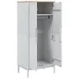 Armario FLORO madera maciza de pino blanco 77x53x171 cm de vidaXL, Armarios roperos - Ref: Foro24-374006, Precio: 251,84 €, D...