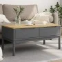 Mesa de centro FLORO madera maciza de pino gris 99x55,5x45 cm de vidaXL, Mesas de centro - Ref: Foro24-374019, Precio: 125,16...