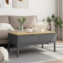 Mesa de centro FLORO madera maciza de pino gris 99x55,5x45 cm de vidaXL, Mesas de centro - Ref: Foro24-374019, Precio: 131,14...