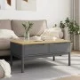 Mesa de centro FLORO madera maciza de pino gris 99x55,5x45 cm de vidaXL, Mesas de centro - Ref: Foro24-374019, Precio: 125,16...