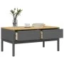 Mesa de centro FLORO madera maciza de pino gris 99x55,5x45 cm de vidaXL, Mesas de centro - Ref: Foro24-374019, Precio: 125,16...