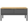 Mesa de centro FLORO madera maciza de pino gris 99x55,5x45 cm de vidaXL, Mesas de centro - Ref: Foro24-374019, Precio: 131,14...
