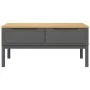 Mesa de centro FLORO madera maciza de pino gris 99x55,5x45 cm de vidaXL, Mesas de centro - Ref: Foro24-374019, Precio: 125,16...