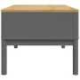 Mesa de centro FLORO madera maciza de pino gris 99x55,5x45 cm de vidaXL, Mesas de centro - Ref: Foro24-374019, Precio: 125,16...