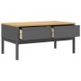 Mesa de centro FLORO madera maciza de pino gris 99x55,5x45 cm de vidaXL, Mesas de centro - Ref: Foro24-374019, Precio: 131,14...
