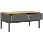 Mesa de centro FLORO madera maciza de pino gris 99x55,5x45 cm de vidaXL, Mesas de centro - Ref: Foro24-374019, Precio: 125,16...