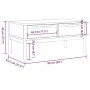 Mesa de centro FLORO madera maciza de pino gris 99x55,5x45 cm de vidaXL, Mesas de centro - Ref: Foro24-374019, Precio: 125,16...
