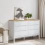 Cómoda cajonera FLORO madera maciza de pino blanco de vidaXL, Cajoneras - Ref: Foro24-374012, Precio: 188,71 €, Descuento: %