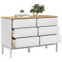 Cómoda cajonera FLORO madera maciza de pino blanco de vidaXL, Cajoneras - Ref: Foro24-374012, Precio: 188,71 €, Descuento: %