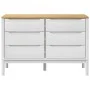 Cómoda cajonera FLORO madera maciza de pino blanco de vidaXL, Cajoneras - Ref: Foro24-374012, Precio: 173,22 €, Descuento: %